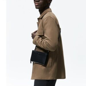 🆕 ZARA Unisex Animal Print Crossbody XL Wallet